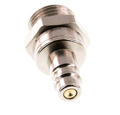 Vernikkeld Messing DN 7.2 (Euro) Luchtkoppeling Insteeknippel G 1/2 inch Buitendraad Double Shut-Off