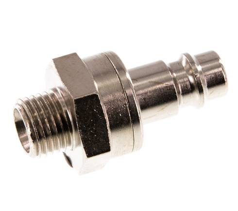 Vernikkeld Messing DN 7.2 (Euro) Luchtkoppeling Insteeknippel G 1/4 inch Buitendraad Double Shut-Off