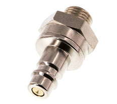 Vernikkeld Messing DN 7.2 (Euro) Luchtkoppeling Insteeknippel G 1/4 inch Buitendraad Double Shut-Off