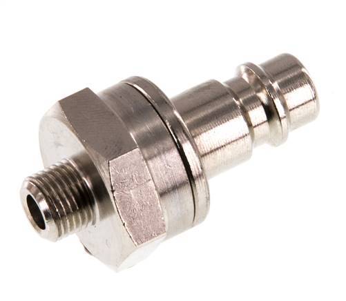 Nickel-plated Brass DN 7.2 (Euro) Air Coupling Plug G 1/8 inch Male Double Shut-Off