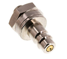Nickel-plated Brass DN 7.2 (Euro) Air Coupling Plug G 1/8 inch Male Double Shut-Off