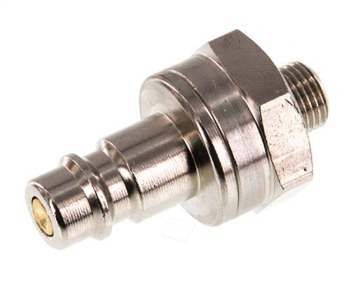 Vernikkeld Messing DN 7.2 (Euro) Luchtkoppeling Insteeknippel G 1/8 inch Buitendraad Double Shut-Off