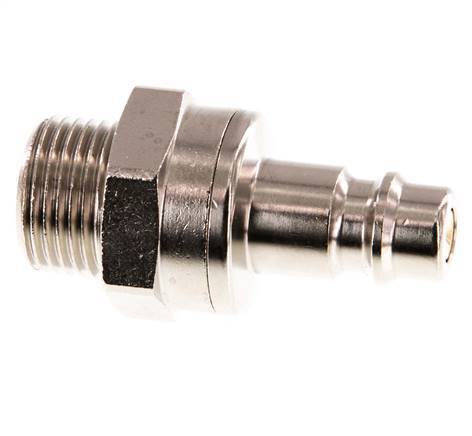 Vernikkeld Messing DN 7.2 (Euro) Luchtkoppeling Insteeknippel G 3/8 inch Buitendraad Double Shut-Off