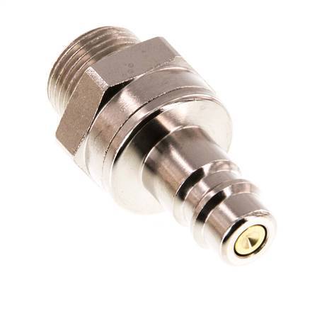 Vernikkeld Messing DN 7.2 (Euro) Luchtkoppeling Insteeknippel G 3/8 inch Buitendraad Double Shut-Off