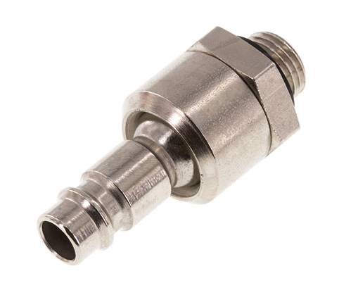 Staal/Messing DN 7.2 (Euro) Luchtkoppeling Insteeknippel G 1/4 inch Buitendraad Draaikoppeling