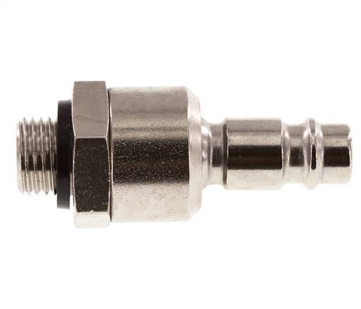Staal/Messing DN 7.2 (Euro) Luchtkoppeling Insteeknippel G 1/4 inch Buitendraad Draaikoppeling
