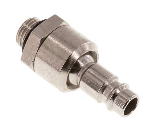 Staal/Messing DN 7.2 (Euro) Luchtkoppeling Insteeknippel G 1/4 inch Buitendraad Draaikoppeling