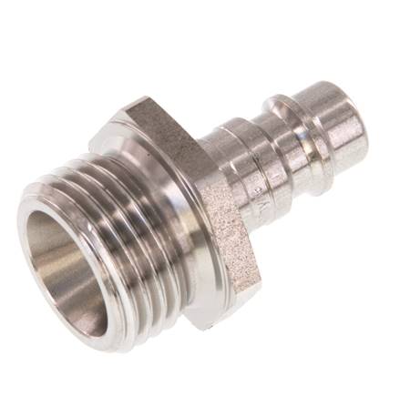 RVS DN 7.2 (Euro) Luchtkoppeling Insteeknippel G 1/2 inch Buitendraad