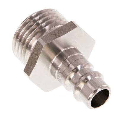 RVS DN 7.2 (Euro) Luchtkoppeling Insteeknippel G 1/2 inch Buitendraad