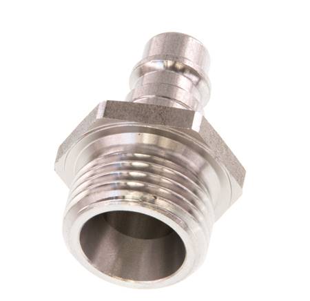 RVS DN 7.2 (Euro) Luchtkoppeling Insteeknippel G 1/2 inch Buitendraad