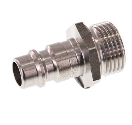 RVS DN 7.2 (Euro) Luchtkoppeling Insteeknippel G 3/8 inch Buitendraad