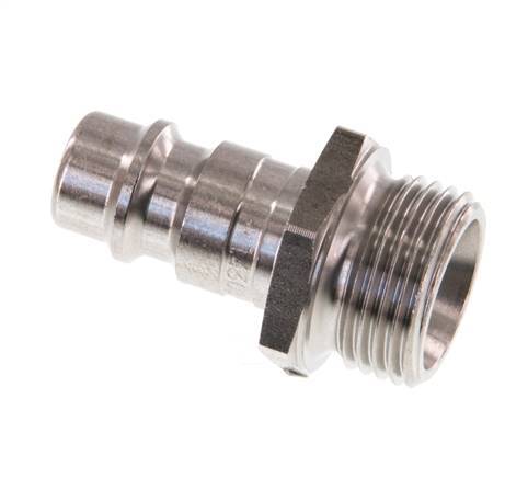 RVS DN 7.2 (Euro) Luchtkoppeling Insteeknippel G 3/8 inch Buitendraad