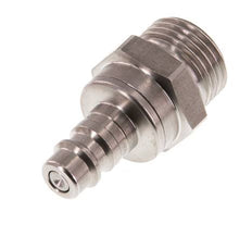 RVS DN 7.2 (Euro) Luchtkoppeling Insteeknippel G 1/2 inch Buitendraad Double Shut-Off