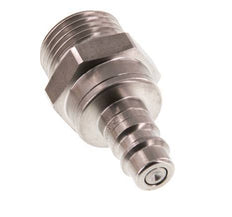 RVS DN 7.2 (Euro) Luchtkoppeling Insteeknippel G 1/2 inch Buitendraad Double Shut-Off