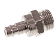 RVS DN 7.2 (Euro) Luchtkoppeling Insteeknippel G 1/2 inch Buitendraad Double Shut-Off