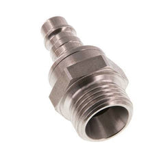 RVS DN 7.2 (Euro) Luchtkoppeling Insteeknippel G 1/2 inch Buitendraad Double Shut-Off