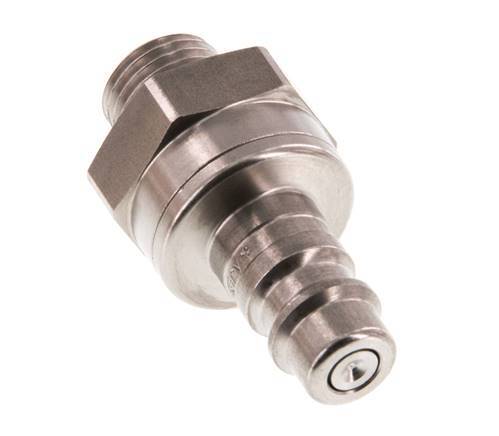 RVS DN 7.2 (Euro) Luchtkoppeling Insteeknippel G 1/4 inch Buitendraad Double Shut-Off