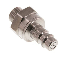 RVS DN 7.2 (Euro) Luchtkoppeling Insteeknippel G 1/4 inch Buitendraad Double Shut-Off