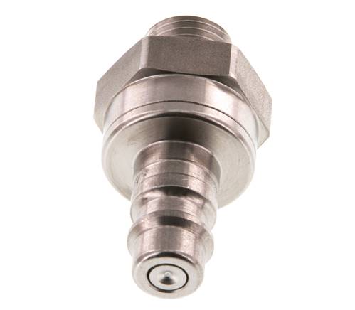 RVS DN 7.2 (Euro) Luchtkoppeling Insteeknippel G 1/4 inch Buitendraad Double Shut-Off
