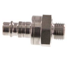 RVS DN 7.2 (Euro) Luchtkoppeling Insteeknippel G 1/4 inch Buitendraad Double Shut-Off