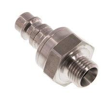 RVS DN 7.2 (Euro) Luchtkoppeling Insteeknippel G 1/4 inch Buitendraad Double Shut-Off