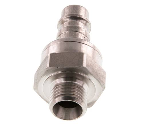 RVS DN 7.2 (Euro) Luchtkoppeling Insteeknippel G 1/4 inch Buitendraad Double Shut-Off