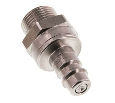 RVS DN 7.2 (Euro) Luchtkoppeling Insteeknippel G 3/8 inch Buitendraad Double Shut-Off
