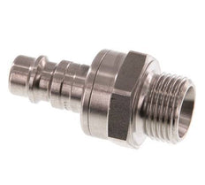 RVS DN 7.2 (Euro) Luchtkoppeling Insteeknippel G 3/8 inch Buitendraad Double Shut-Off