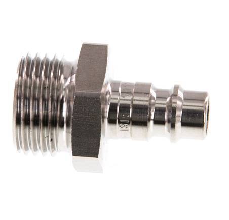 RVS 316L DN 7.2 (Euro) Luchtkoppeling Insteeknippel G 1/2 inch Buitendraad