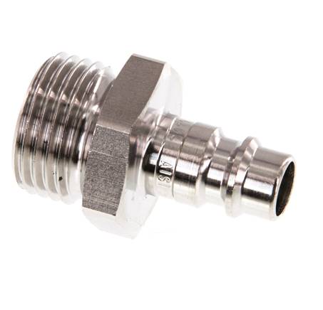 RVS 316L DN 7.2 (Euro) Luchtkoppeling Insteeknippel G 1/2 inch Buitendraad