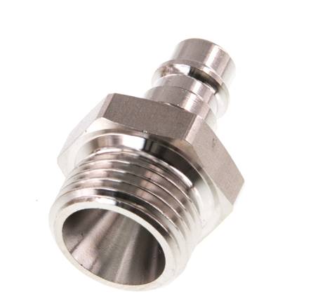 RVS 316L DN 7.2 (Euro) Luchtkoppeling Insteeknippel G 1/2 inch Buitendraad