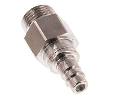 RVS 316L DN 7.2 (Euro) Luchtkoppeling Insteeknippel G 1/2 inch Buitendraad Double Shut-Off