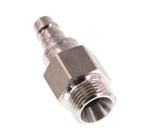 RVS 316L DN 7.2 (Euro) Luchtkoppeling Insteeknippel G 1/2 inch Buitendraad Double Shut-Off