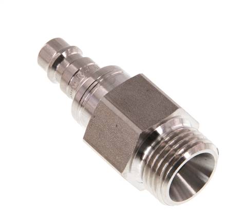 RVS 316L DN 7.2 (Euro) Luchtkoppeling Insteeknippel G 1/2 inch Buitendraad Double Shut-Off