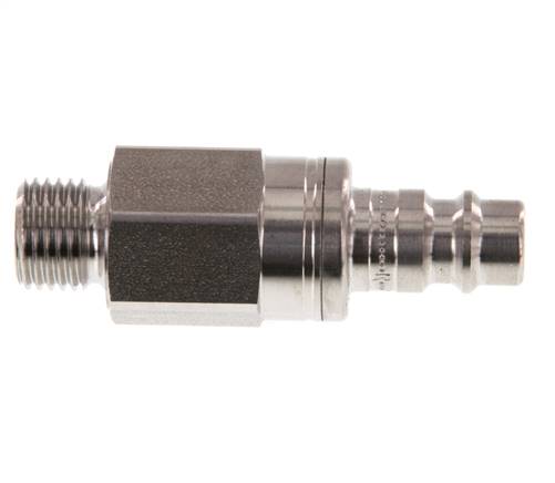 RVS 316L DN 7.2 (Euro) Luchtkoppeling Insteeknippel G 1/4 inch Buitendraad Double Shut-Off
