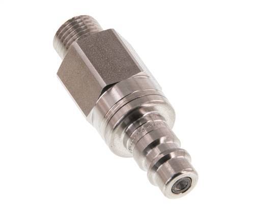 RVS 316L DN 7.2 (Euro) Luchtkoppeling Insteeknippel G 1/4 inch Buitendraad Double Shut-Off