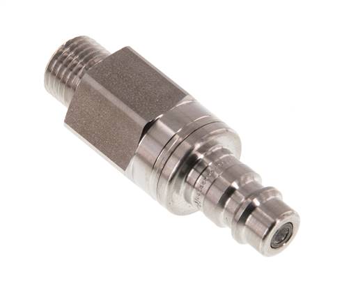 RVS 316L DN 7.2 (Euro) Luchtkoppeling Insteeknippel G 1/4 inch Buitendraad Double Shut-Off