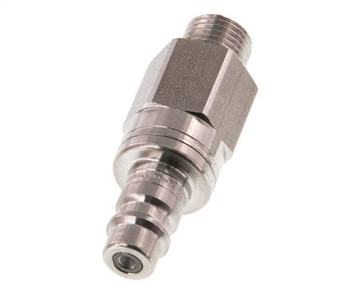 RVS 316L DN 7.2 (Euro) Luchtkoppeling Insteeknippel G 1/4 inch Buitendraad Double Shut-Off