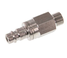 RVS 316L DN 7.2 (Euro) Luchtkoppeling Insteeknippel G 1/4 inch Buitendraad Double Shut-Off