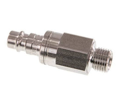 RVS 316L DN 7.2 (Euro) Luchtkoppeling Insteeknippel G 1/4 inch Buitendraad Double Shut-Off