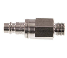 RVS 316L DN 7.2 (Euro) Luchtkoppeling Insteeknippel G 1/4 inch Buitendraad Double Shut-Off