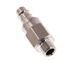RVS 316L DN 7.2 (Euro) Luchtkoppeling Insteeknippel G 1/4 inch Buitendraad Double Shut-Off