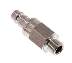 RVS 316L DN 7.2 (Euro) Luchtkoppeling Insteeknippel G 1/4 inch Buitendraad Double Shut-Off