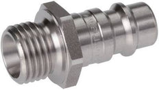 Stainless Steel 316L DN 7.2 (Euro) Air Coupling Plug G 1/8 inch Male Double Shut-Off