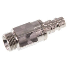 RVS 316L DN 7.2 (Euro) Luchtkoppeling Insteeknippel G 3/8 inch Buitendraad Double Shut-Off