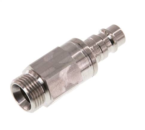 RVS 316L DN 7.2 (Euro) Luchtkoppeling Insteeknippel G 3/8 inch Buitendraad Double Shut-Off