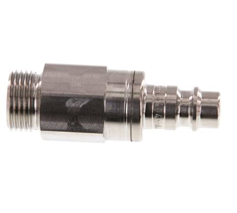 RVS 316L DN 7.2 (Euro) Luchtkoppeling Insteeknippel G 3/8 inch Buitendraad Double Shut-Off