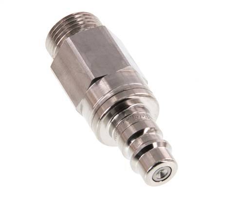 RVS 316L DN 7.2 (Euro) Luchtkoppeling Insteeknippel G 3/8 inch Buitendraad Double Shut-Off