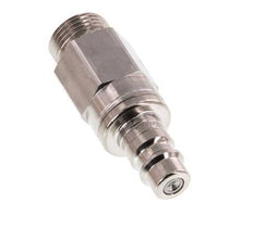 RVS 316L DN 7.2 (Euro) Luchtkoppeling Insteeknippel G 3/8 inch Buitendraad Double Shut-Off