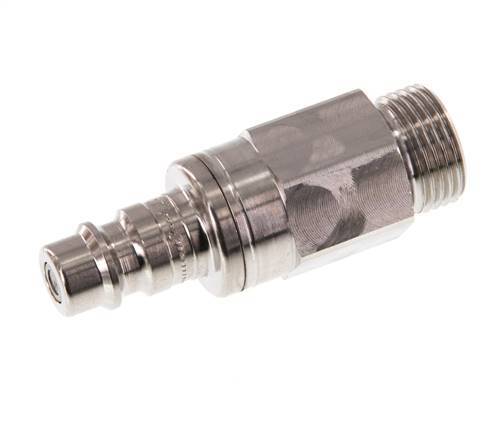 RVS 316L DN 7.2 (Euro) Luchtkoppeling Insteeknippel G 3/8 inch Buitendraad Double Shut-Off